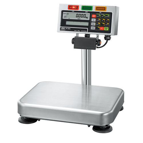 A&D FS-15Ki 15 kg x 1g/2g/5g (user defined) IP65 Rated Stainless Steel Checkweighing Scale