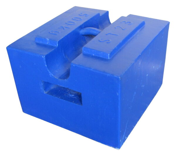500kg Block weight product image painted blue with white background