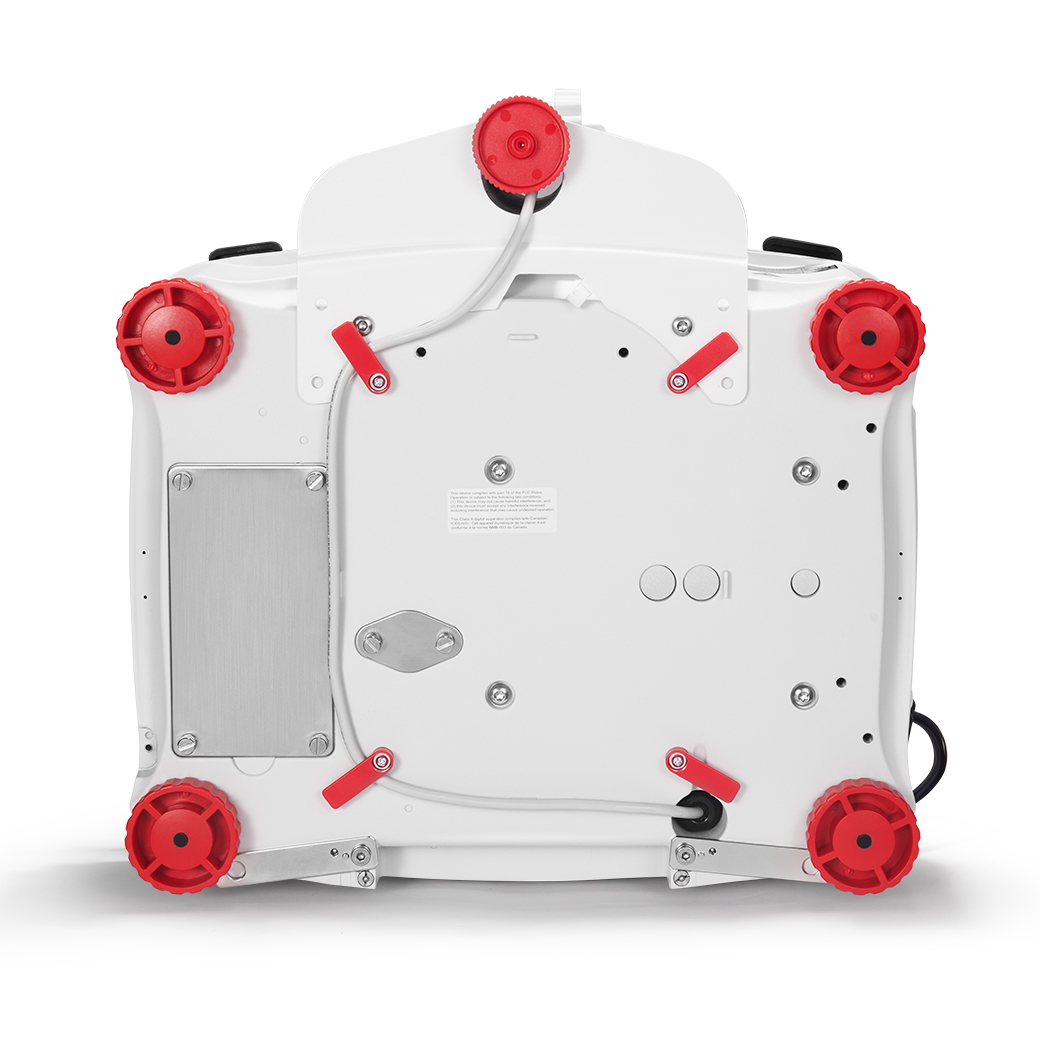 Ohaus Explorer plus High Capacity underneath. With white background