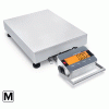 Ohaus Defender 3000 waterproof trade approved scale front mounted, on white back ground