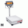 Ohaus Defender 3000 trade approved washdown scale, small base on white back ground