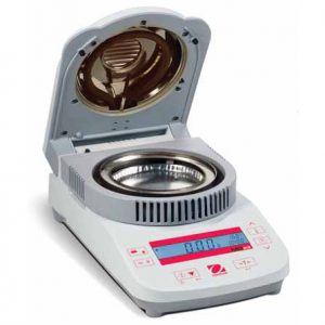 Ohaus MB23 Moisture analyser/Moisture balance, with it's infrared heating element shown. White background