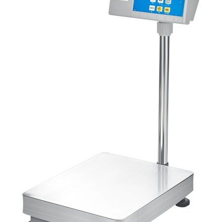 Adam BKT Checkweighing scale with built in printer isometric view other side with white background.