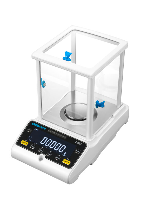 Adam New image Luna Analytical Balance viewed from the side with a white background