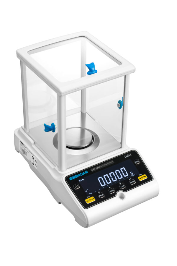 Adam New image Luna Analytical Balance viewed from the other side with a white background