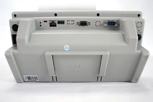 BTT Checkweighing scale. read of scale to show connectivity options. White background