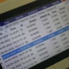 BTT Checkweighing scale touchscreen with interface and tabular data on screen