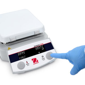 Hotplate Stirrer G52 main image with hand touching