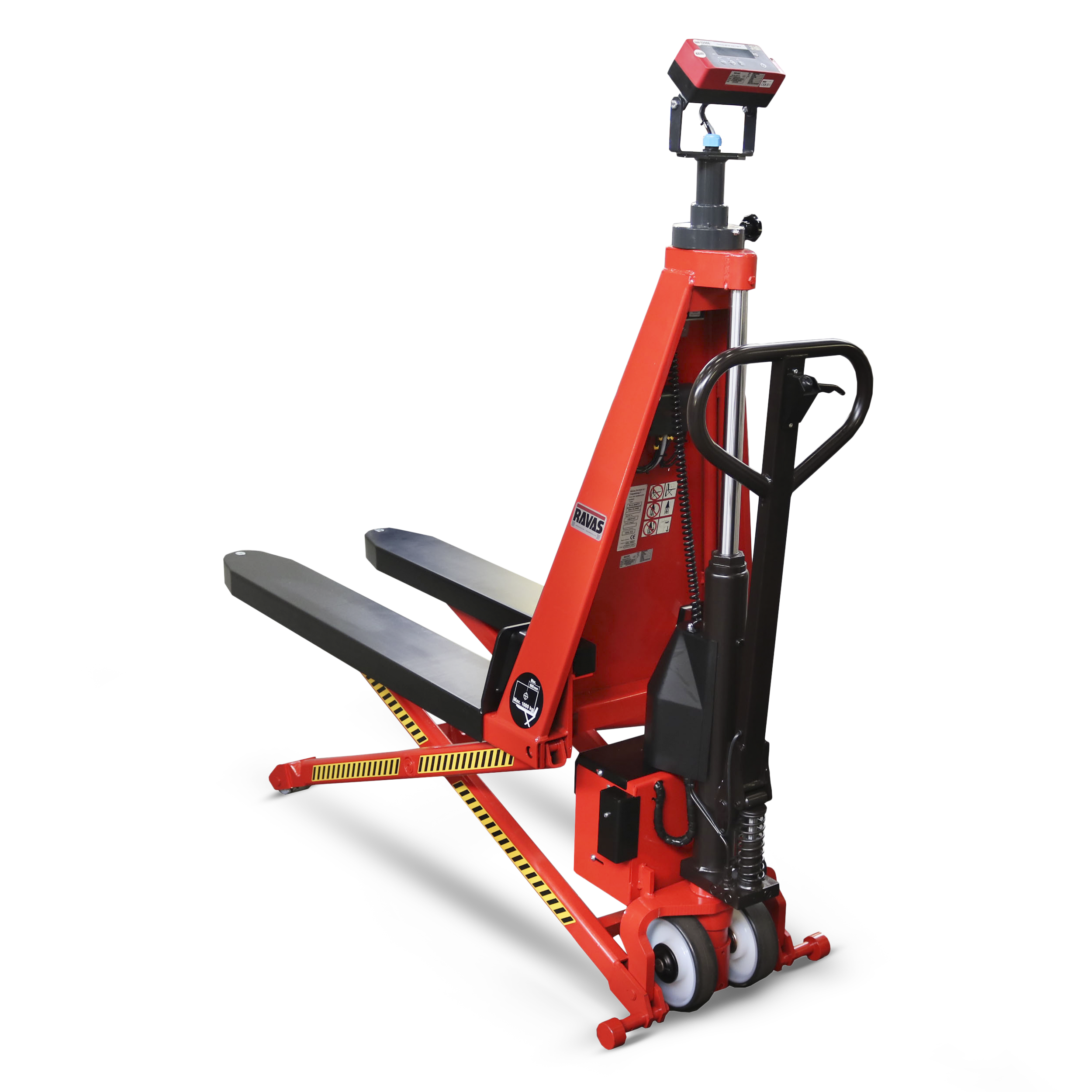 ergo-scissor-lift_back Ravas 3200 Ergo Scissor Lift Scale in up position viewed from the rear.