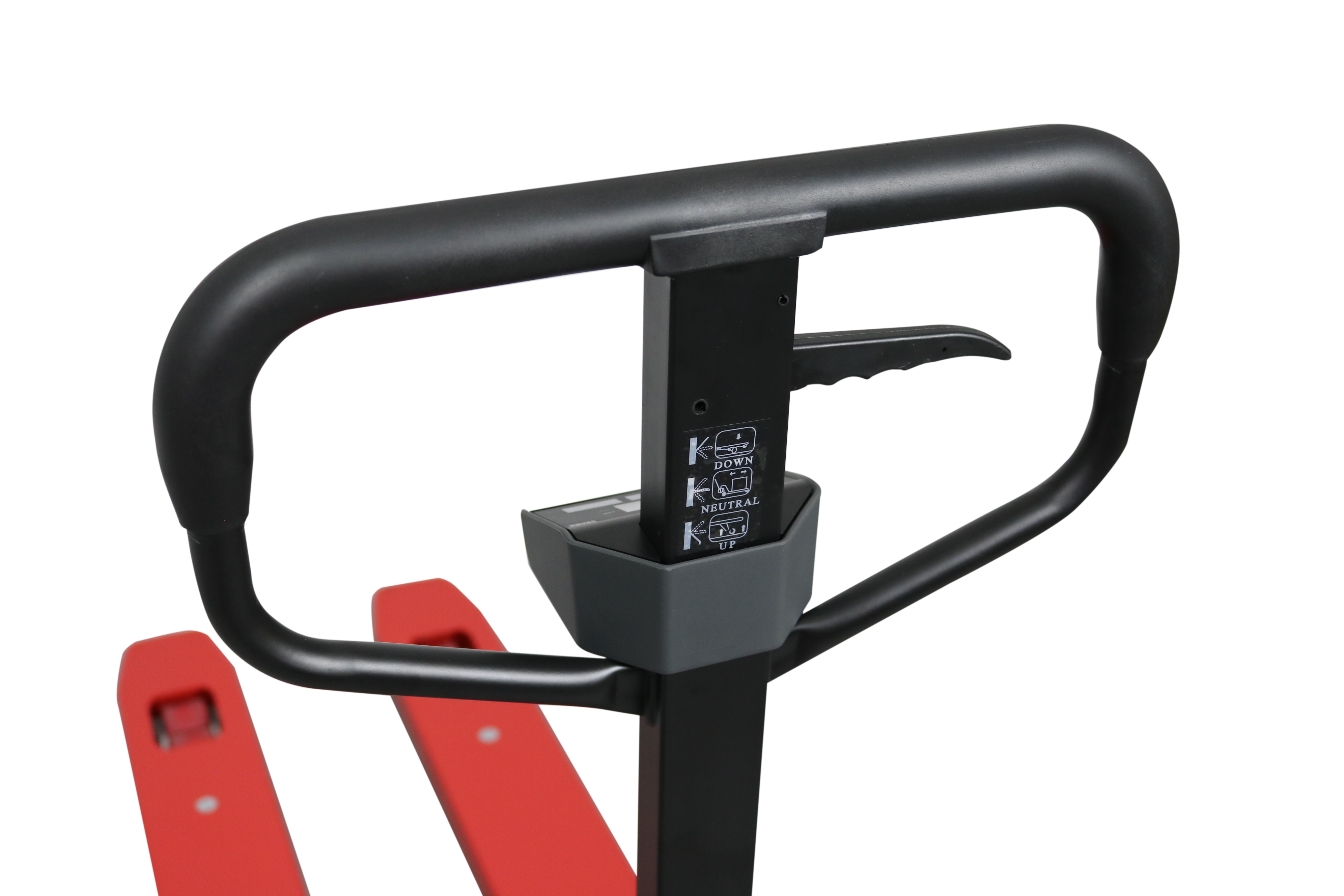 ipt-economy_handle Ravas iPT Intelligent Pallet Truck Scale closeup of handle