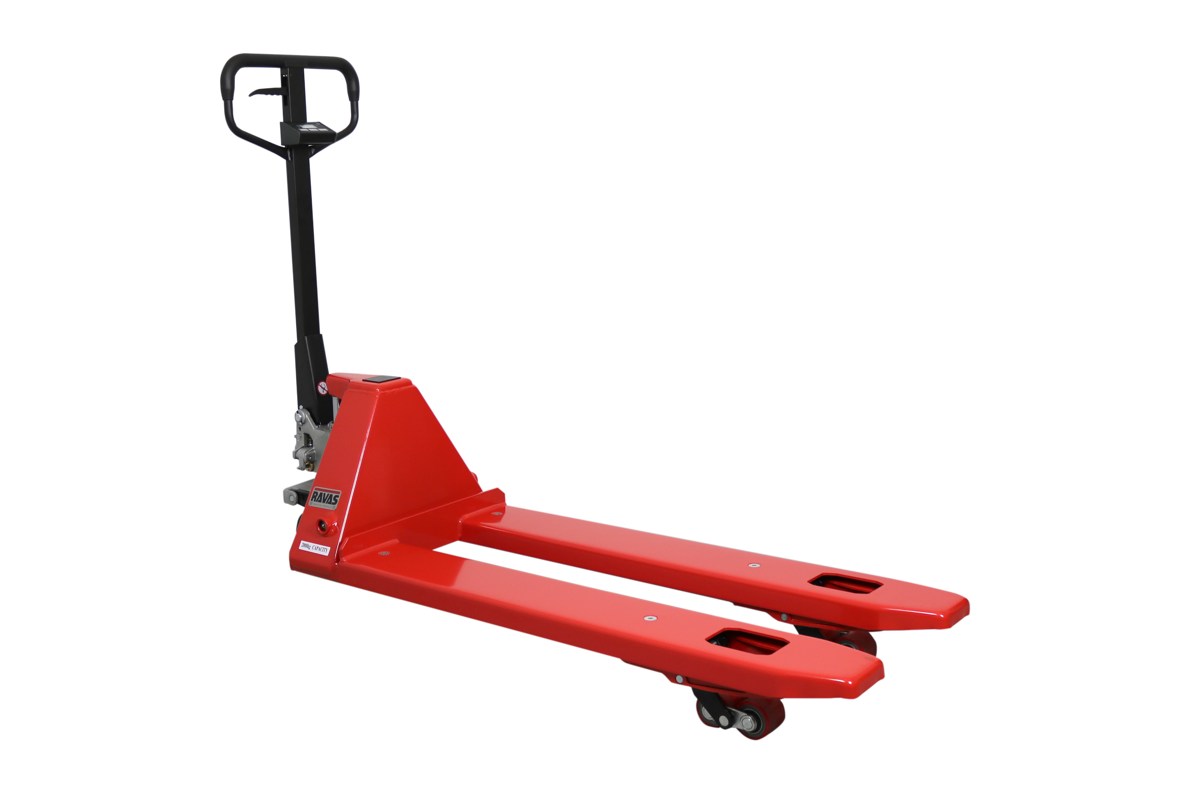 ipt-economy_right-side-front_raised Ravas iPT Intelligent Pallet Truck Scale viewed from front alternate with white background