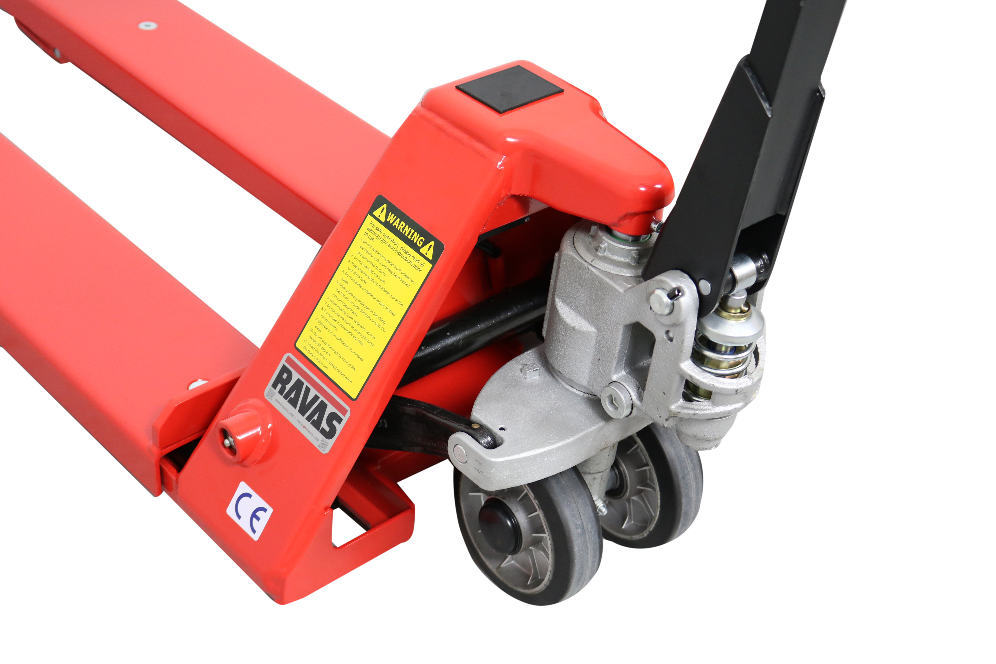 ipt-economy_wheels-pump Ravas iPT Intelligent Pallet Truck Scale closeup of rear wheels